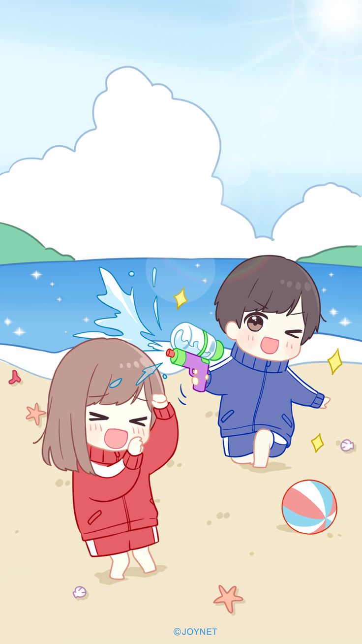 夏をエンジョイ！ジャージカップル（みずでっぽう）